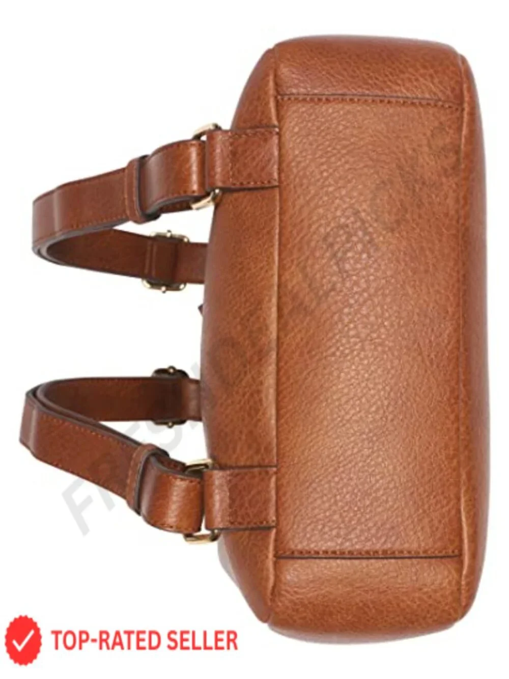 Faux Leather Flap Backpack with Adjustable Straps for Work